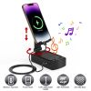 Cell Phone Stand With Hd Surround Wireless Speaker Power Bank Portable Foldable Charging Phone Stand With Anti-Slip Base Compatible With Phone Tablet