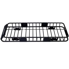 Rooftop Cargo Carrier Basket Motoring Roof Rack,Top Mount Roof Rack 64' Black Steel