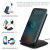 Qi Wireless Charger 10W Fast Charging Pad Stand Dual Coils Compatible With 7.5W 5W For Iphone Xs/Xs Max/Xs/X Galaxy S10 /S9+ /S8 Google Nexus 6