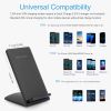 Qi Wireless Charger 10W Fast Charging Pad Stand Dual Coils Compatible With 7.5W 5W For Iphone Xs/Xs Max/Xs/X Galaxy S10 /S9+ /S8 Google Nexus 6
