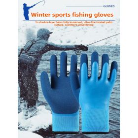 2pcs Winter Warm Gloves Skiing Cold Storage Waterproof Fishing Plush Wear Resistant Winter Thick Anti Freezing Gloves Ski (Option: 2PCS)