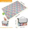 60" X 78" Waterproof Picnic Blanket Handy Mat With Strap Foldable Camping Rug For Camping Hiking Grass Travelling