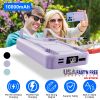 3 In 1 10000Mah Magsafe Fast Charging Power Bank Pd20W Portable Charger With 2 Built In Cables Stand Fit For Ios Phone 16 15 13 Series And More