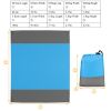 82.6X78.7In Sand Proof Picnic Blanket Water Resistant Foldable Camping Beach Mat W/ 4 Anchors 1 Carry Bag For 2-3 People