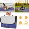 60" X 78" Waterproof Picnic Blanket Handy Mat With Strap Foldable Camping Rug For Camping Hiking Grass Travelling