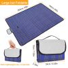 60" X 78" Waterproof Picnic Blanket Handy Mat With Strap Foldable Camping Rug For Camping Hiking Grass Travelling
