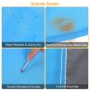 82.6X78.7In Sand Proof Picnic Blanket Water Resistant Foldable Camping Beach Mat W/ 4 Anchors 1 Carry Bag For 2-3 People