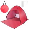 Pop Up Beach Tent Sun Shade Shelter Anti-Uv Automatic Waterproof Tent Canopy For 2/3 Man W/ Net Window Storage Bag For Outdoor Beach Camping Fishing P